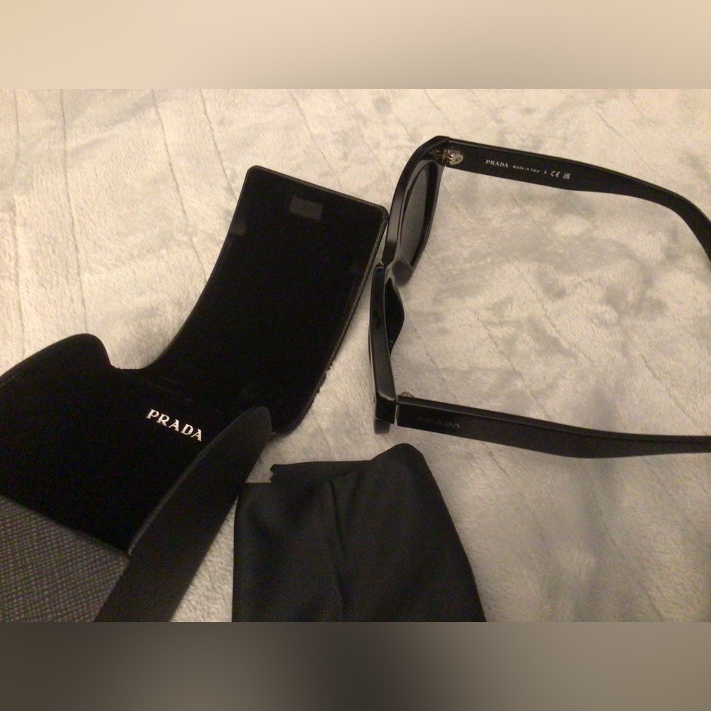 Prada Black Cat-Eye Sunglasses with Dark Lenses - Picture 2 of 5